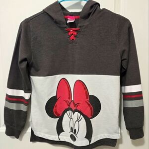 Gray and white‎ Minnie Mouse hoodie